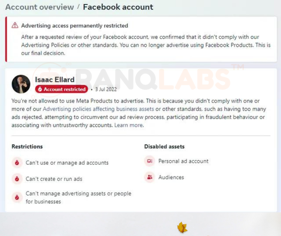 Fix Restricted Ads Account with Verified Business Manager Account
